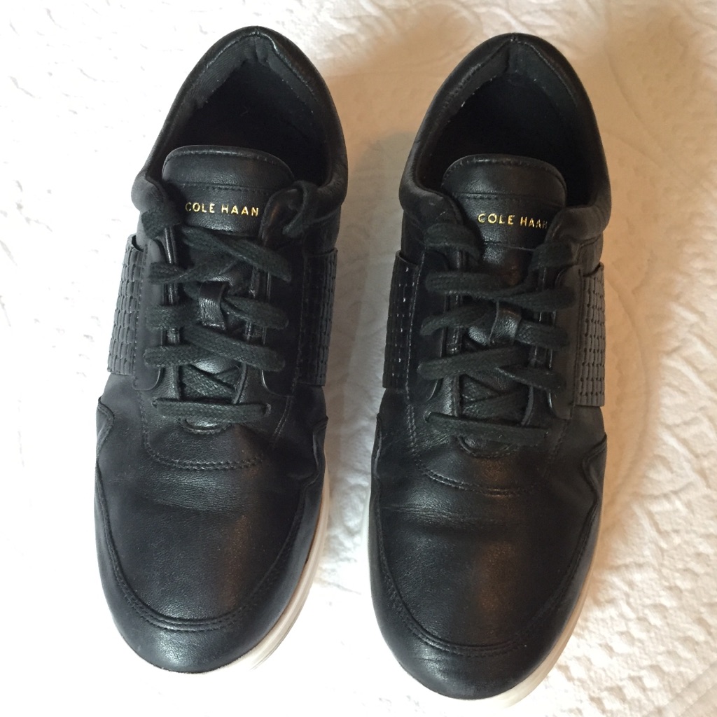 Cole Haan Grand Os Black Leather Sneakers